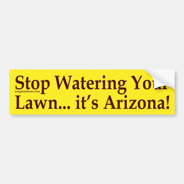 Stoppen Sie, Ihren Rasen (Arizona-Autoaufkleber) Autoaufkleber (Vorne)