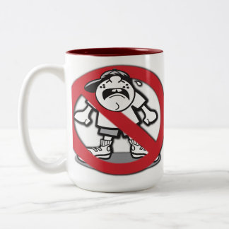 Stoppen Sie jammernde Kaffee-Tasse Zweifarbige Tasse