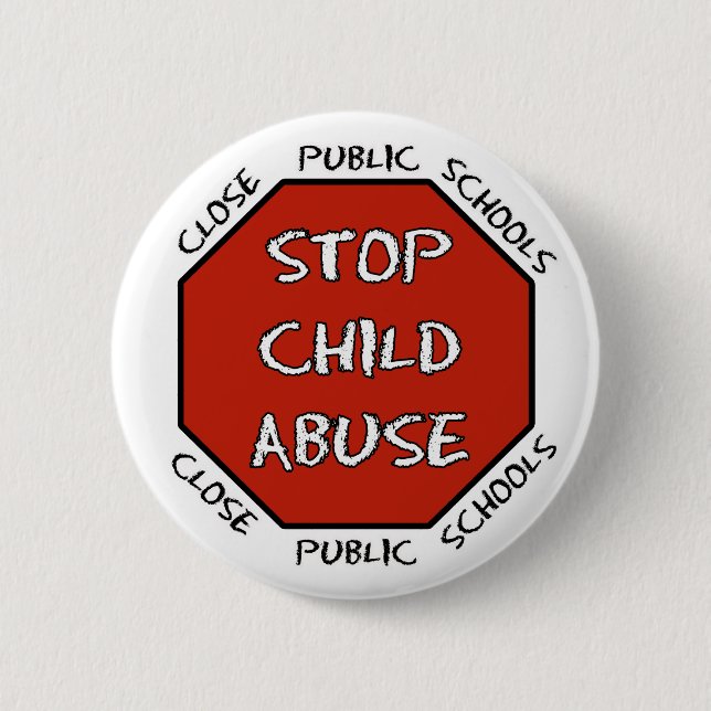 Stoppen Sie Kindesmissbrauch Button (Vorderseite)