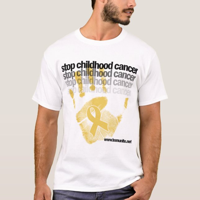 Stoppen Sie Kindheits-Krebs -- KUNDENGERECHT T-Shirt (Vorderseite)