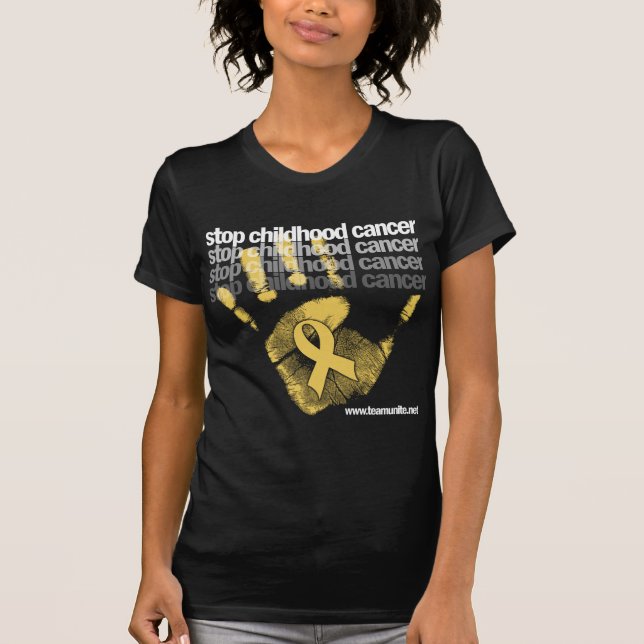 Stoppen Sie Kindheits-Krebs T-Shirt (Vorderseite)
