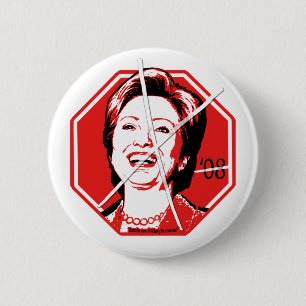 Stoppen Sie Knopf Hillary Anti-Hillary Button