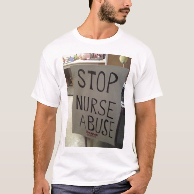 Stoppen Sie Krankenschwester-Missbrauchs-T - Shirt (Vorderseite)