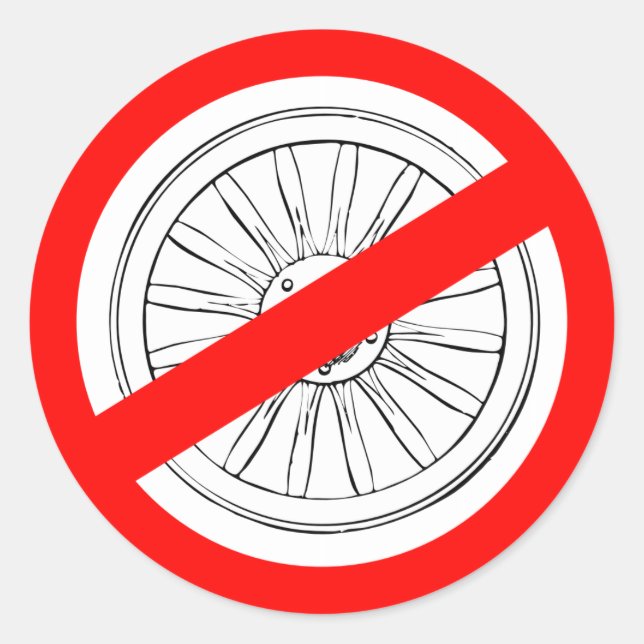 Stoppen Sie, "Lastwagen-Rad" Aufkleber zu spielen (Vorderseite)