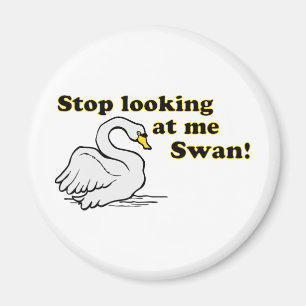 Stoppen Sie, mich zu betrachten Schwan Magnet