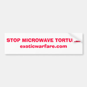 STOPPEN SIE MIKROWELLEN-FOLTERUNG! AUTOAUFKLEBER