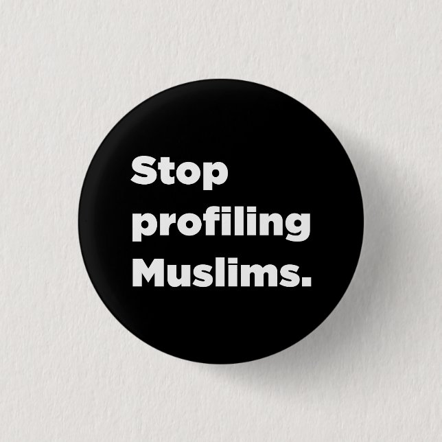 Stoppen Sie, Moslem-Knopf zu profilieren Button (Vorderseite)