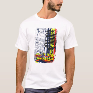 stoppen Sie nicht Musik beeinflußtes Schmutzbild T-Shirt