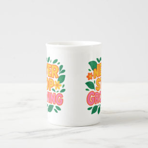 Stoppen Sie nie die wachsende Tasse - Funky Retro