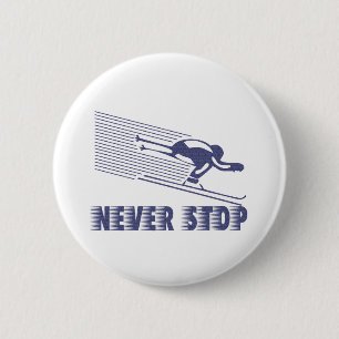Stoppen Sie nie: Ski fahren Button