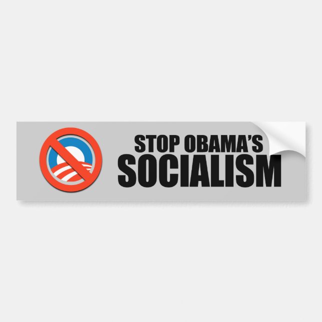 STOPPEN SIE OBAMA-SOZIALISMUS AUTOAUFKLEBER (Vorne)