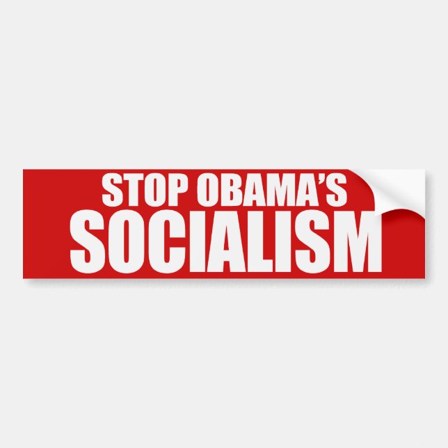 STOPPEN Sie OBAMA-SOZIALISMUS Autoaufkleber (Vorne)