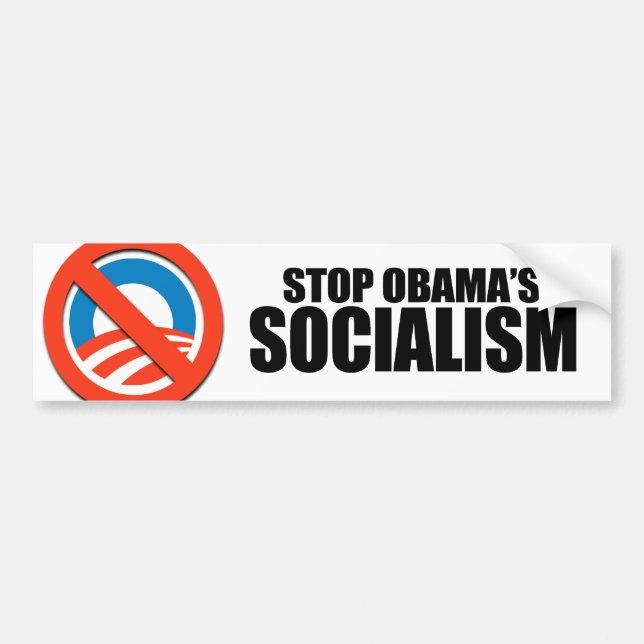 STOPPEN SIE OBAMA-SOZIALISMUS AUTOAUFKLEBER (Vorne)