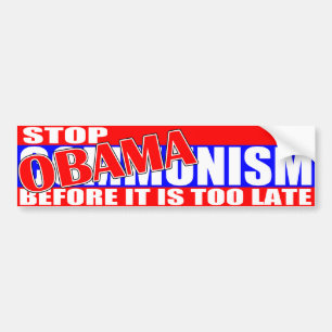 Stoppen Sie Obamanism Autoaufkleber
