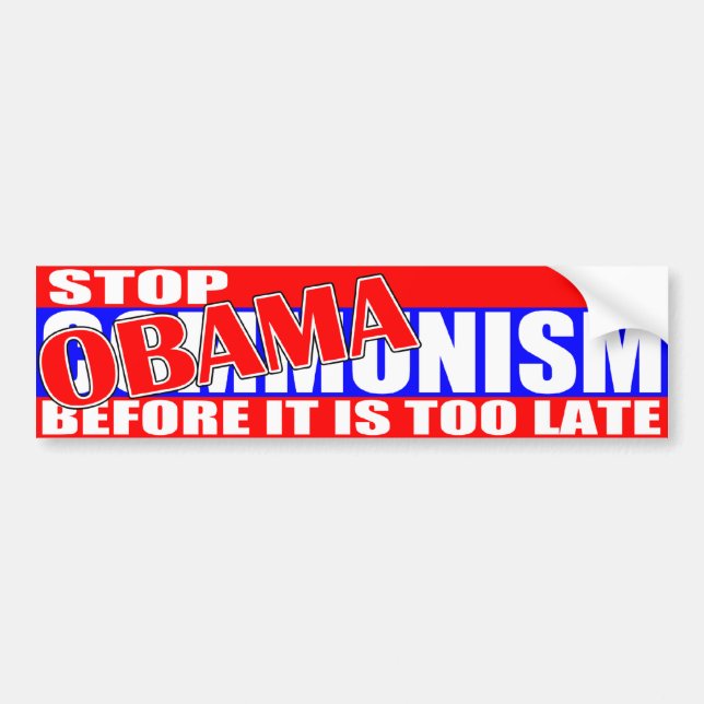 Stoppen Sie Obamanism Autoaufkleber (Vorne)