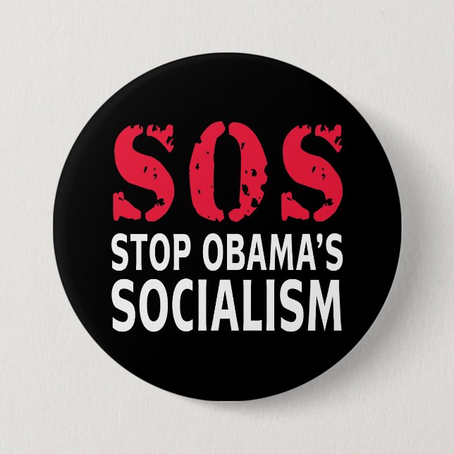 Stoppen Sie Obamas Sozialismus - PAS Button (Vorderseite)