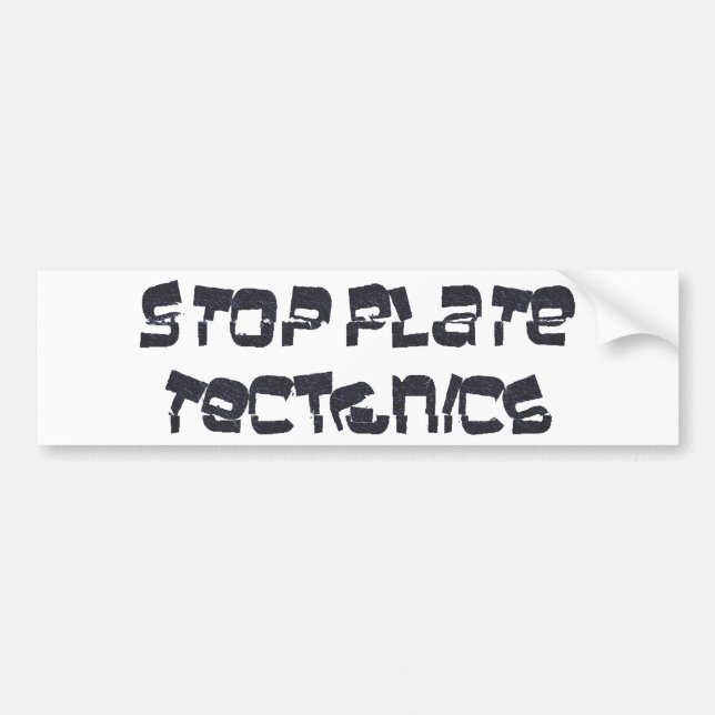 Stoppen Sie Plattentektonik Autoaufkleber (Vorne)