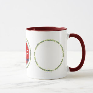 Stoppen Sie, Richtungs-Tasse herzustellen Tasse