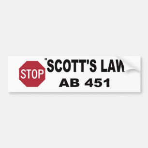 STOPPEN SIE SCOTTS GESETZESAutoaufkleber Autoaufkleber