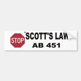 STOPPEN SIE SCOTTS GESETZESAutoaufkleber Autoaufkleber