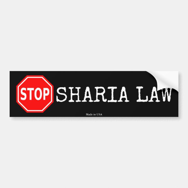 Stoppen Sie Sharia GesetzesAutoaufkleber Autoaufkleber (Vorne)