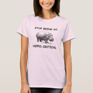 Stoppen Sie, so Flusspferd-Kritischer lustiger T-Shirt
