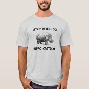 Stoppen Sie, so Flusspferd-Kritischer lustiger T-Shirt