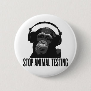 stoppen Sie Tierversuche Button