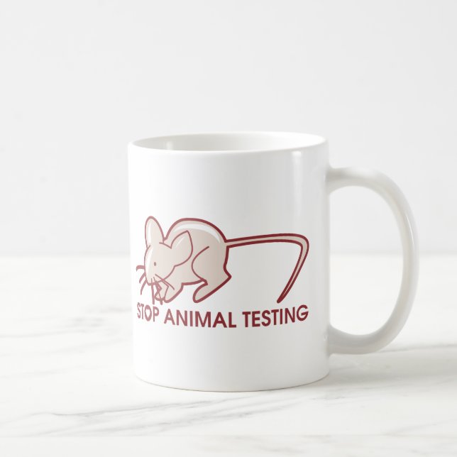 Stoppen Sie Tierversuche Kaffeetasse (Rechts)
