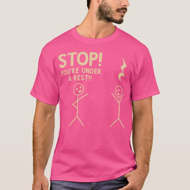 Stoppen Sie unter Arrest Funny Music Notation Theo T-Shirt (Vorderseite)