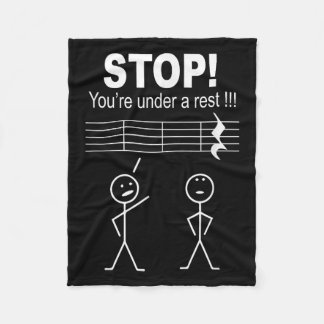 Stoppen Sie unter der Erholung Funny Musician T Sh Fleecedecke