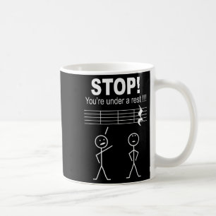 Stoppen Sie unter der Erholung Funny Musician T Sh Kaffeetasse