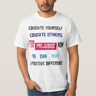Stoppen Sie Vorurteil eingebrannten hellen T - T-Shirt