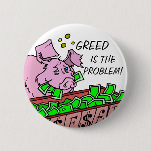 STOPPEN SIE WALL STREET-HABSUCHT BUTTON