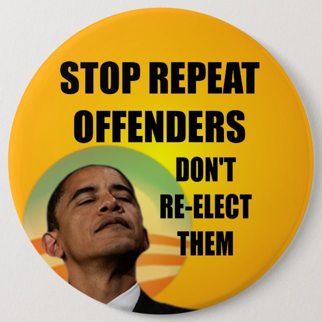 Stoppen Sie Wiederholungs-Straftäter - Antibarack Button (Vorderseite)