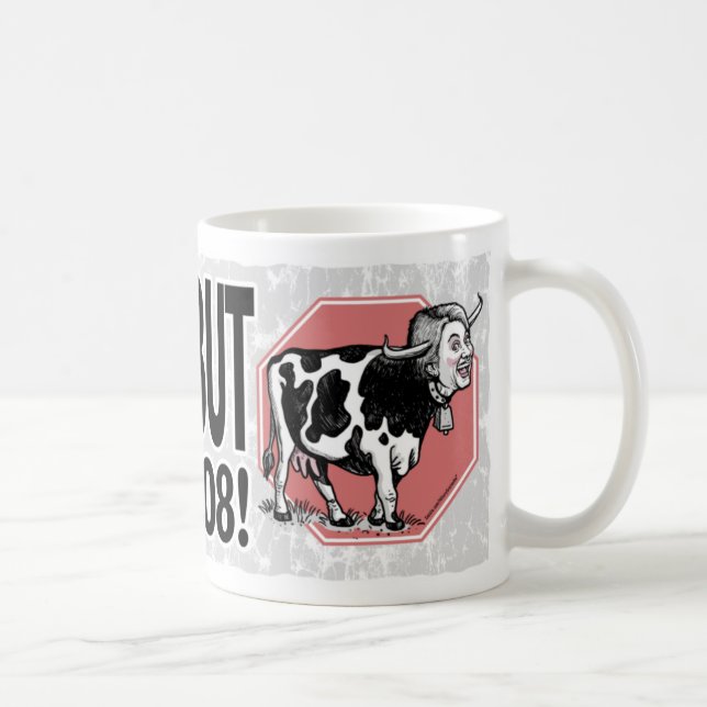 Stoppen Sie wütende Kuhc$anti-hillary-Tasse Kaffeetasse (Rechts)