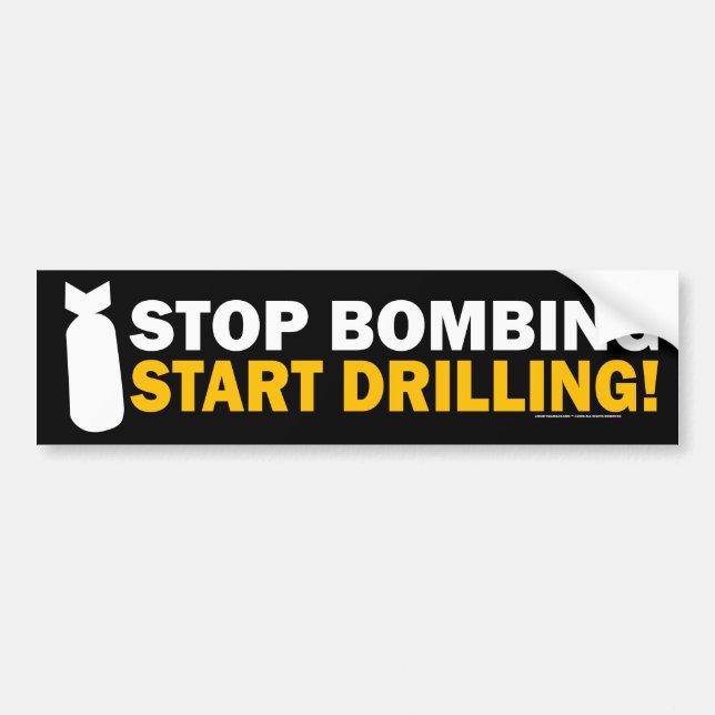 Stoppen Sie zu bombardieren, fangen Sie an zu Autoaufkleber (Vorne)
