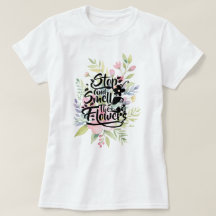 Stoppen und riechen Sie die Blume