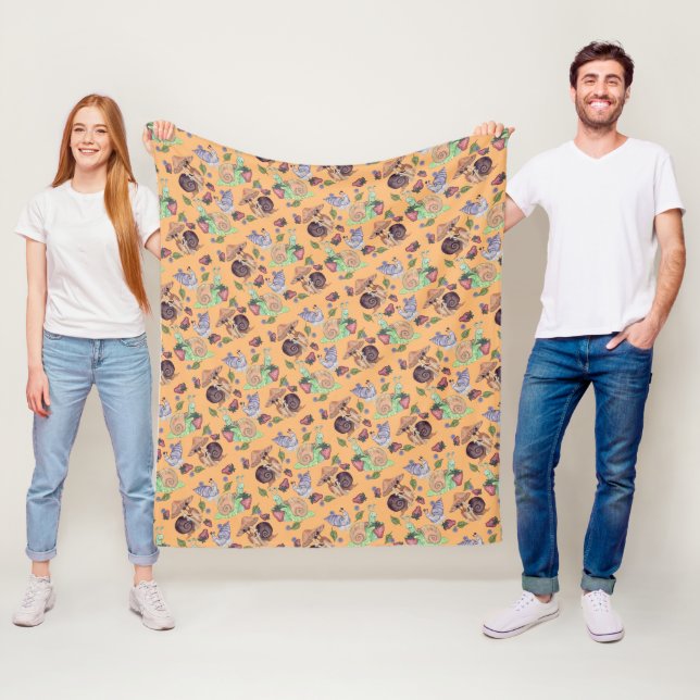 Stoppen und riechen Sie die Erdbeeren Schneckenmus Fleecedecke (Beispiel)
