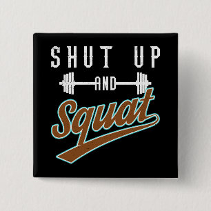 Stoppen und Squat - Leg Day Workout Motivierend Button