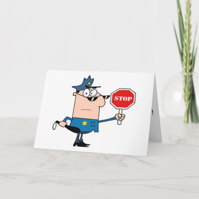 STOPPEN VOM POLIZIST ***I LIEBE SIE!*** KARTE (Vorderseite)