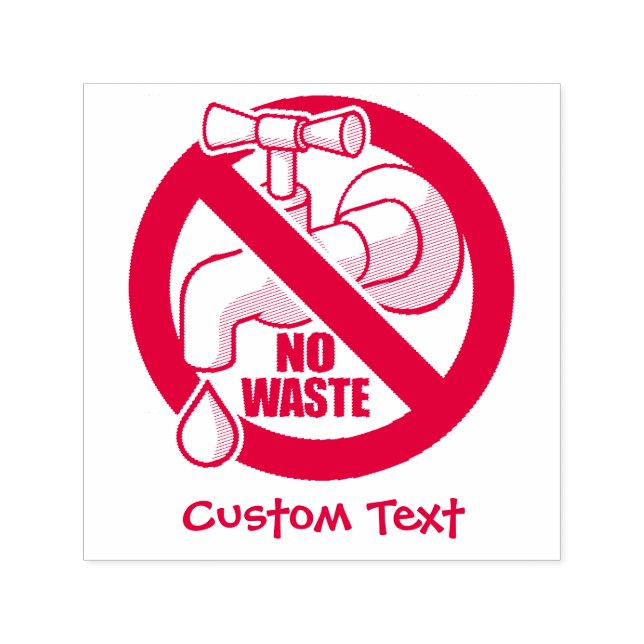Stoppen von Wasserabfällen Permastempel (Design)