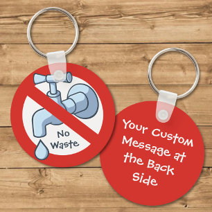 Stoppen von Wasserabfällen Schlüsselanhänger