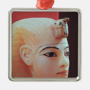 Stopper von einer der canopic Urnen Silbernes Ornament
