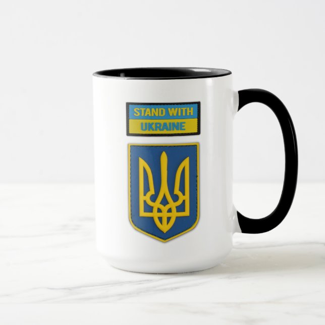 Stoppez avec l'Ukraine patch Coffee Mug Cup (Droite)