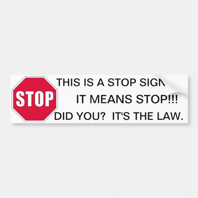 STOPPSCHILD AUTOAUFKLEBER (Vorne)