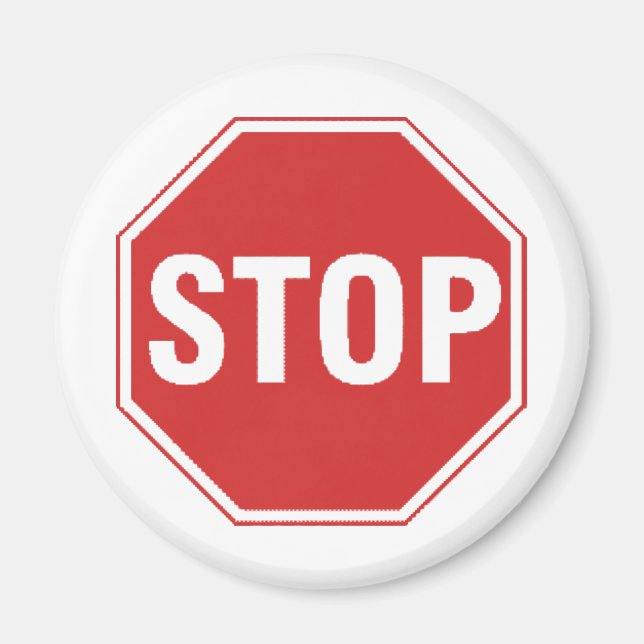 Stoppschild-Design! Einzigartiges cooles Design! Magnet (Vorne)