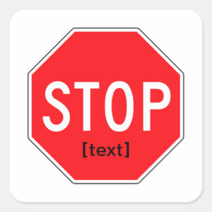 Stoppschild für eine Ursache Quadratischer Aufkleber