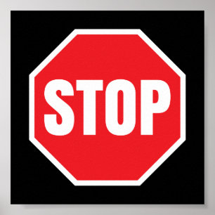 Stoppschild Poster