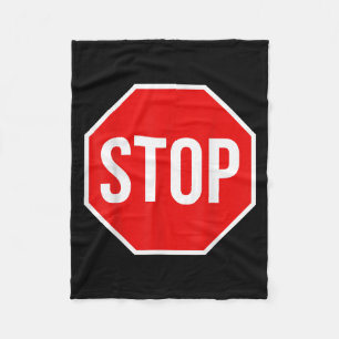 Stoppschild-Shirt Erwachsene Männer Frauen Kinder Fleecedecke